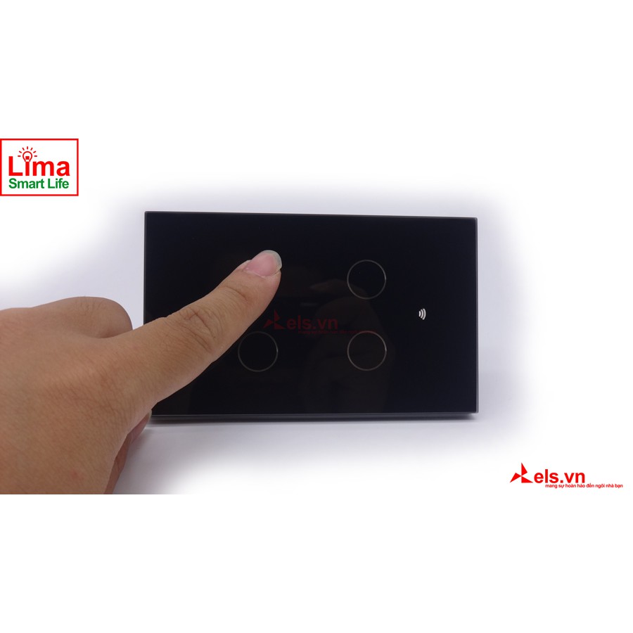 Công tắc thông minh 4 Nút Lima Smart Life-Điều khiển bằng giọng nói Tiếng Việt với Google Home, Amazon Alexa