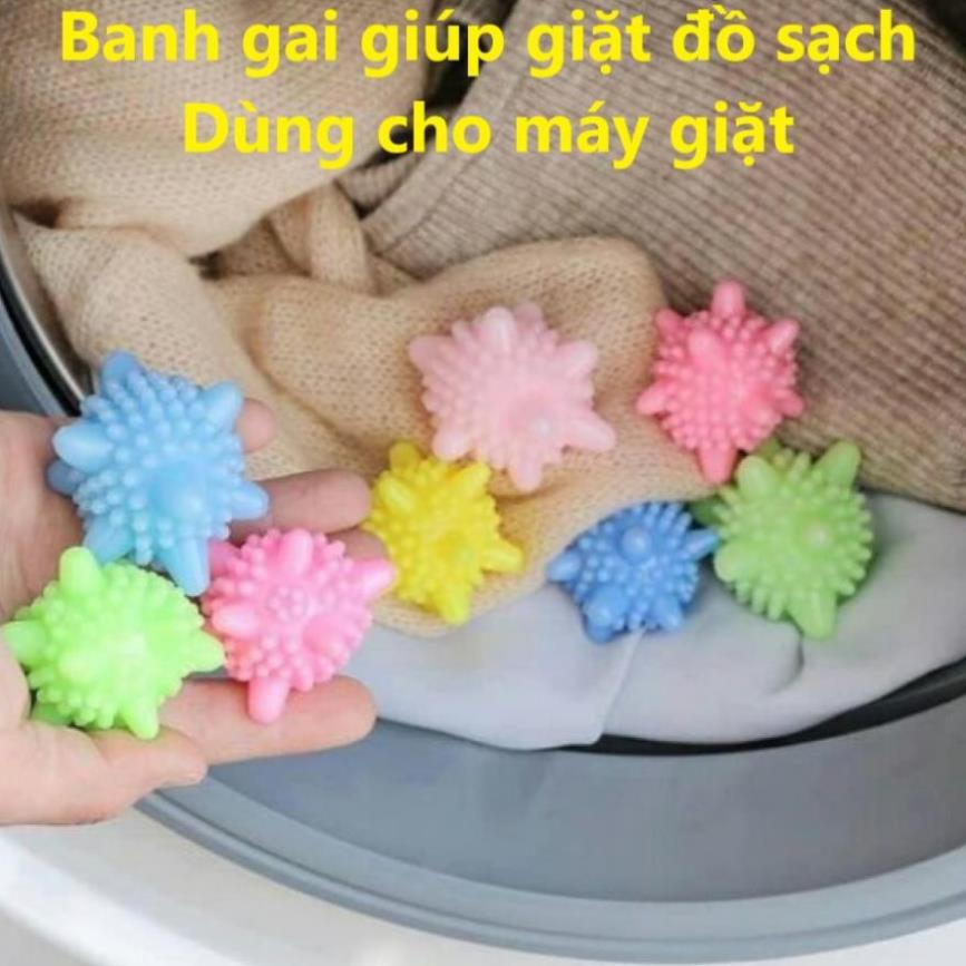 Set 10 Banh gai giặt đồ làm sạch quần áo bóng gai giúp quần áo giặt máy vải mềm và bớt nhàu - HS Shop Thủ Đức