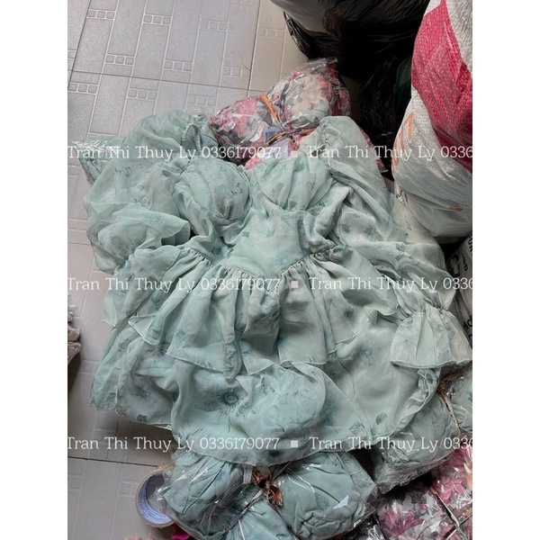 ĐẦM HOA CÚP TAY DÀI PHỒNG