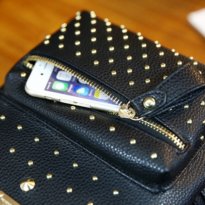 Ba Lô Da Đính Đinh Tán Thời Trang Dành Cho Nữ