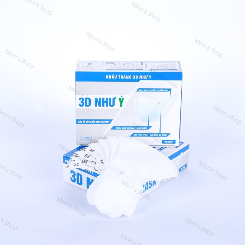 Khẩu trang 3D mask 1 hộp 50c
