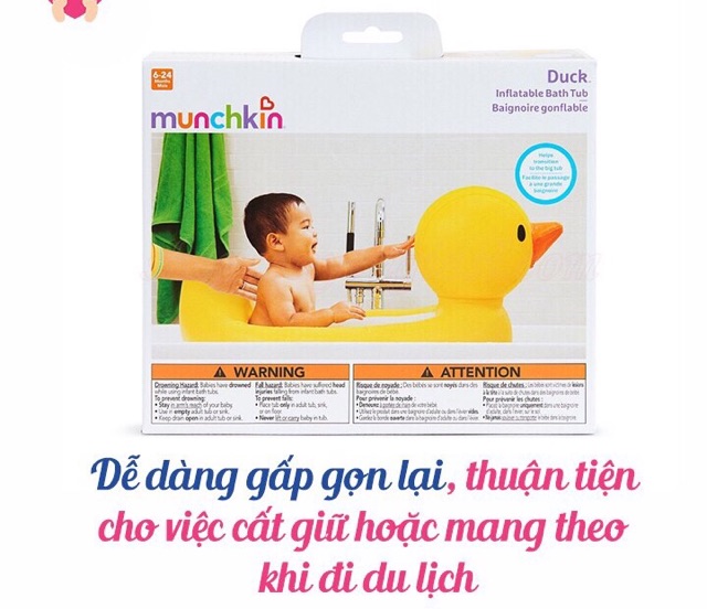 Chậu tắm phao vịt vàng Munchkin