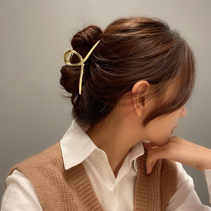 Kẹp Tóc Kim Loại Hình Vuông Thanh Lịch Dành Cho Nữ