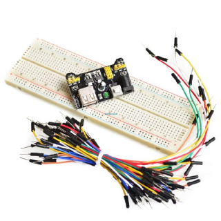 3.3V/5V MB102 Breadboard power module MB-102 830 points Solderless Prototype Bread board kit 65 Flexible jumper wires
