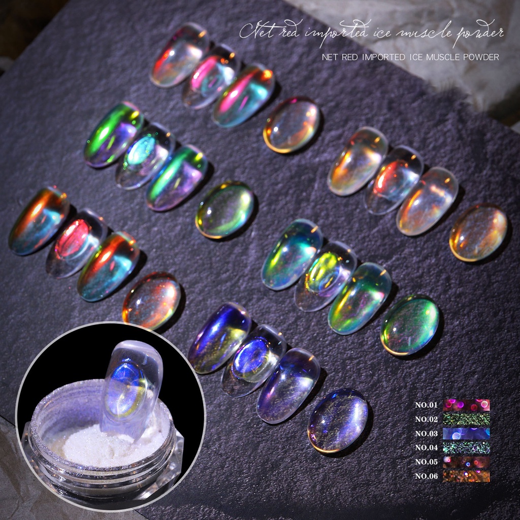 Bột Tráng Gương Màu Neon Dùng Trang Trí Móng Nghệ Thuật Cho Nữ