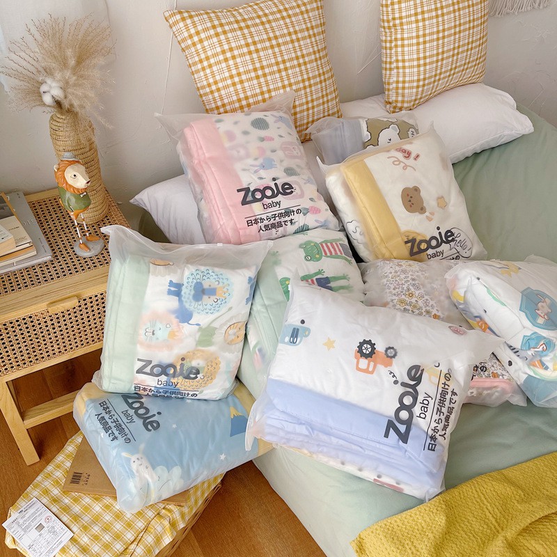 Mới Chăn Cotton Mùa Hè Thoáng Khí In Họa Tiết Sở Thú Phong Cách Nhật Bản Có Thể Giặt Rửa Cho Bé Mẫu Giáo