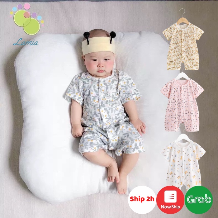 Bộ Body Hè Liền Thân Cúc Giữa Cho Bé Trai Bé Gái Sơ Sinh 𝟐𝟔𝐁𝐃𝐃𝐔