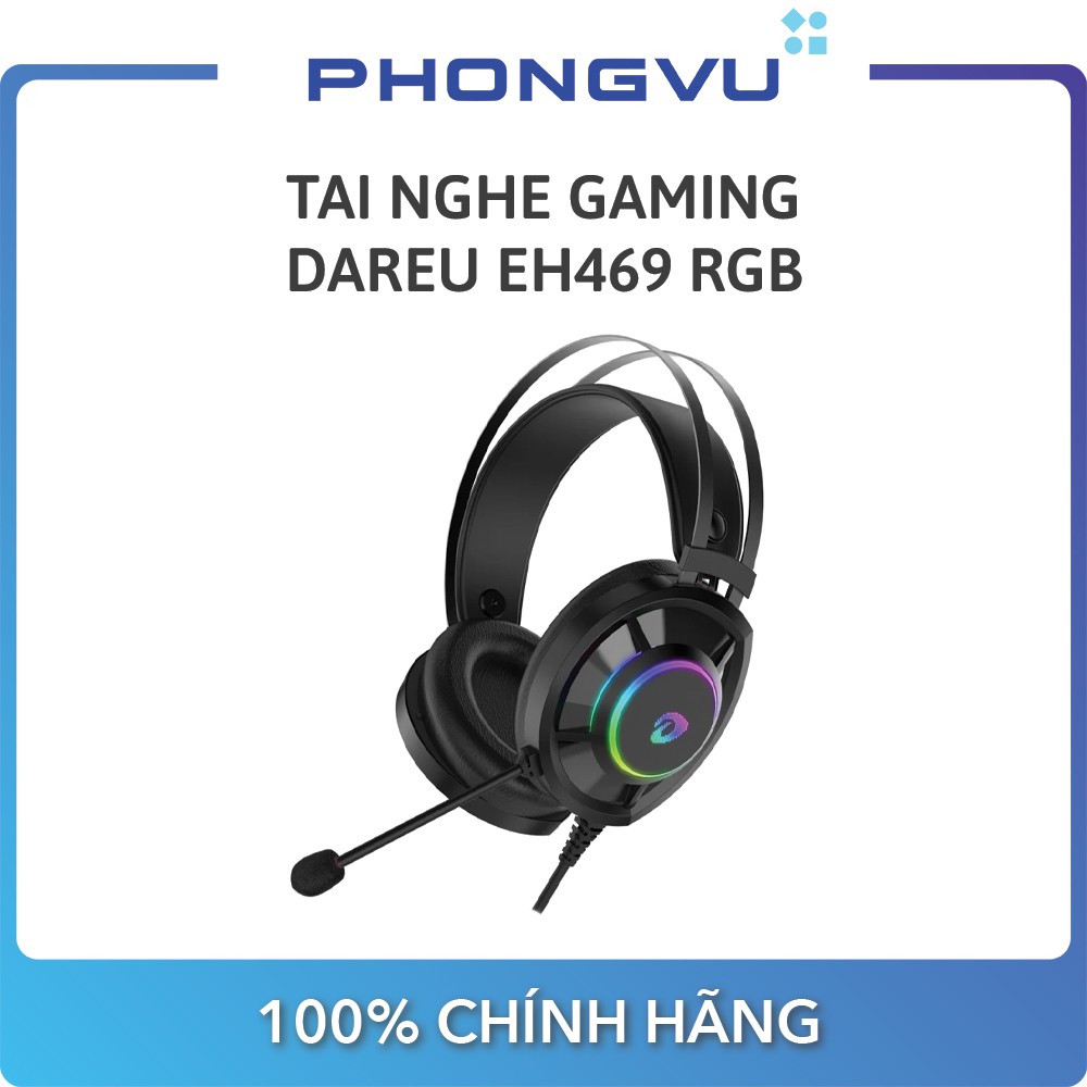 Tai nghe gaming DareU EH469 RGB (Đen) - Bảo hành 12 tháng