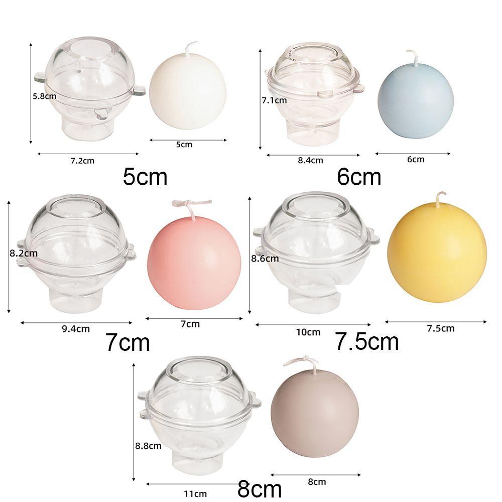 Khuôn Làm Nến Xà Phòng Hình Cầu Bằng Nhựa Trong Suốt