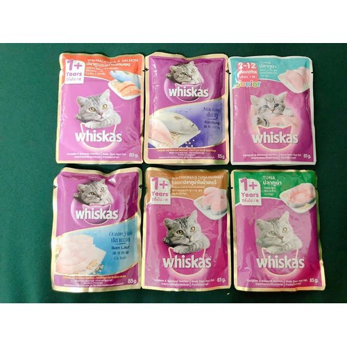 [COMBO 6] Gói Sốt WHISKAS Mix Đủ Vị Cho Mèo – 6 gói x 85gr