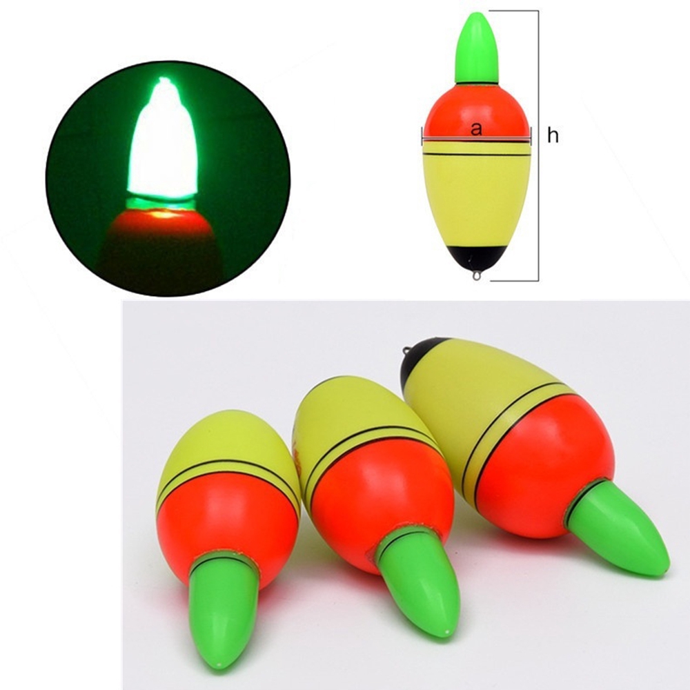 Phao nhựa 2 nút có đèn phát sáng dùng câu cá ban đêm 20g/30g/40g/50g