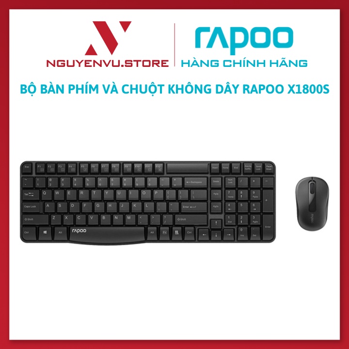 Bộ Bàn Phím Và Chuột Không Dây Rapoo X1800PRO (Rapoo X1800 PRO) - X1800S - Hàng chính hãng