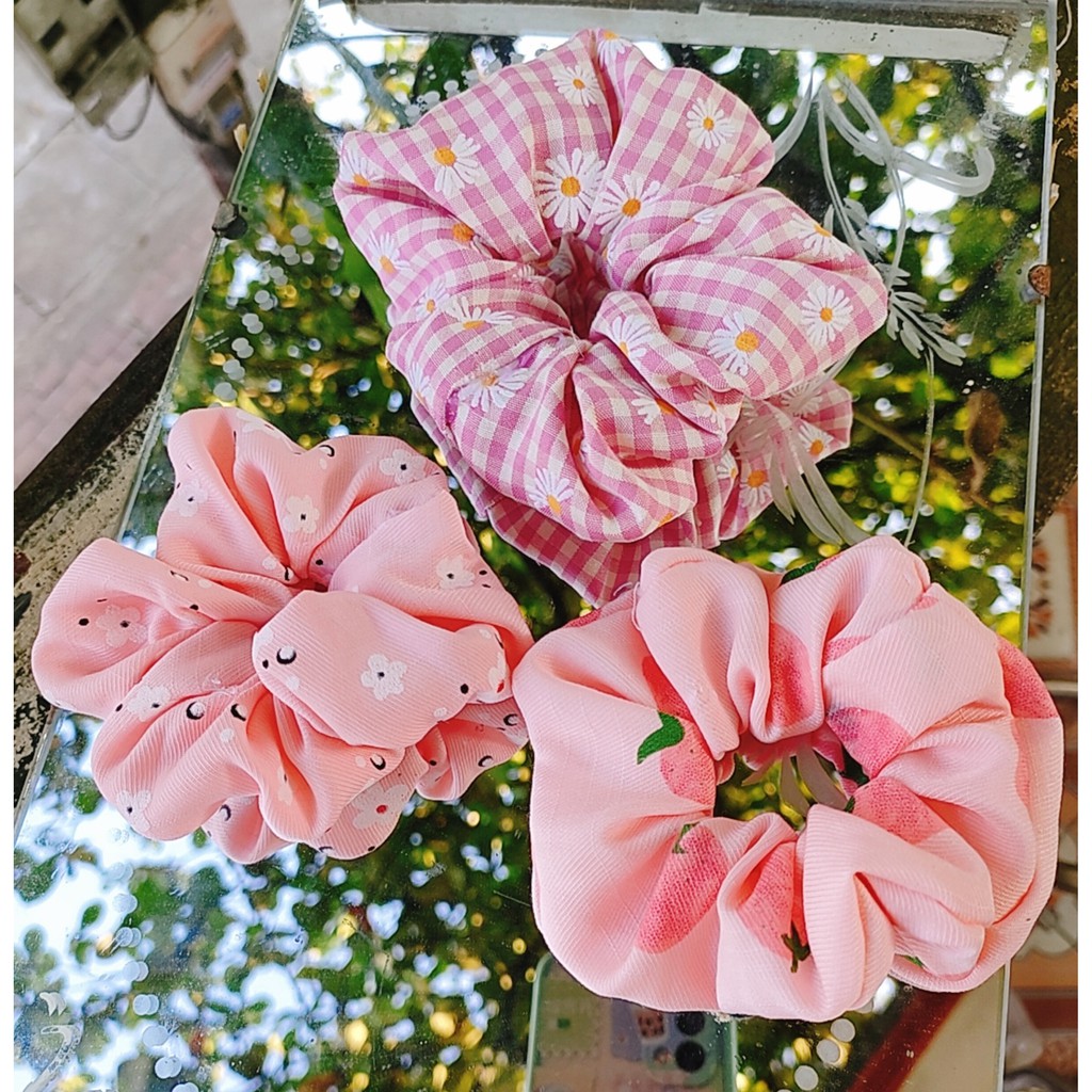 Dây buộc tóc , cột tóc scrunchies