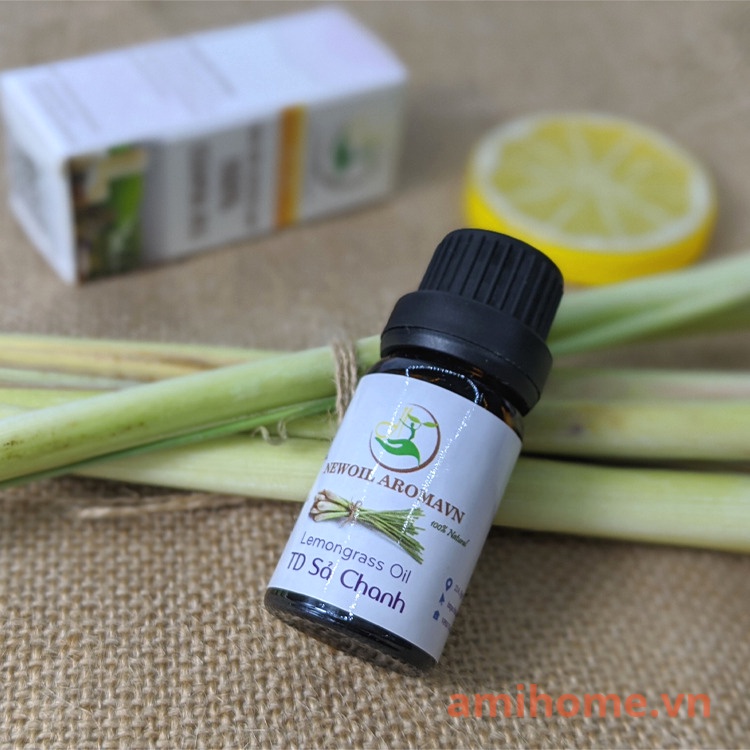 Tinh dầu Sả Chanh nguyên chất Viện Hàn Lâm tinh dầu thơm phòng đuổi muỗi treo xe 10ml - Amihome