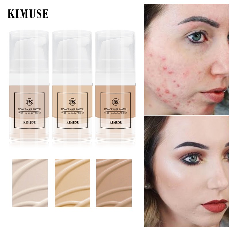 Kem nền che khuyết điểm KIMUSE chống nước dạng lỏng dành cho quầng thâm mắt 6ml