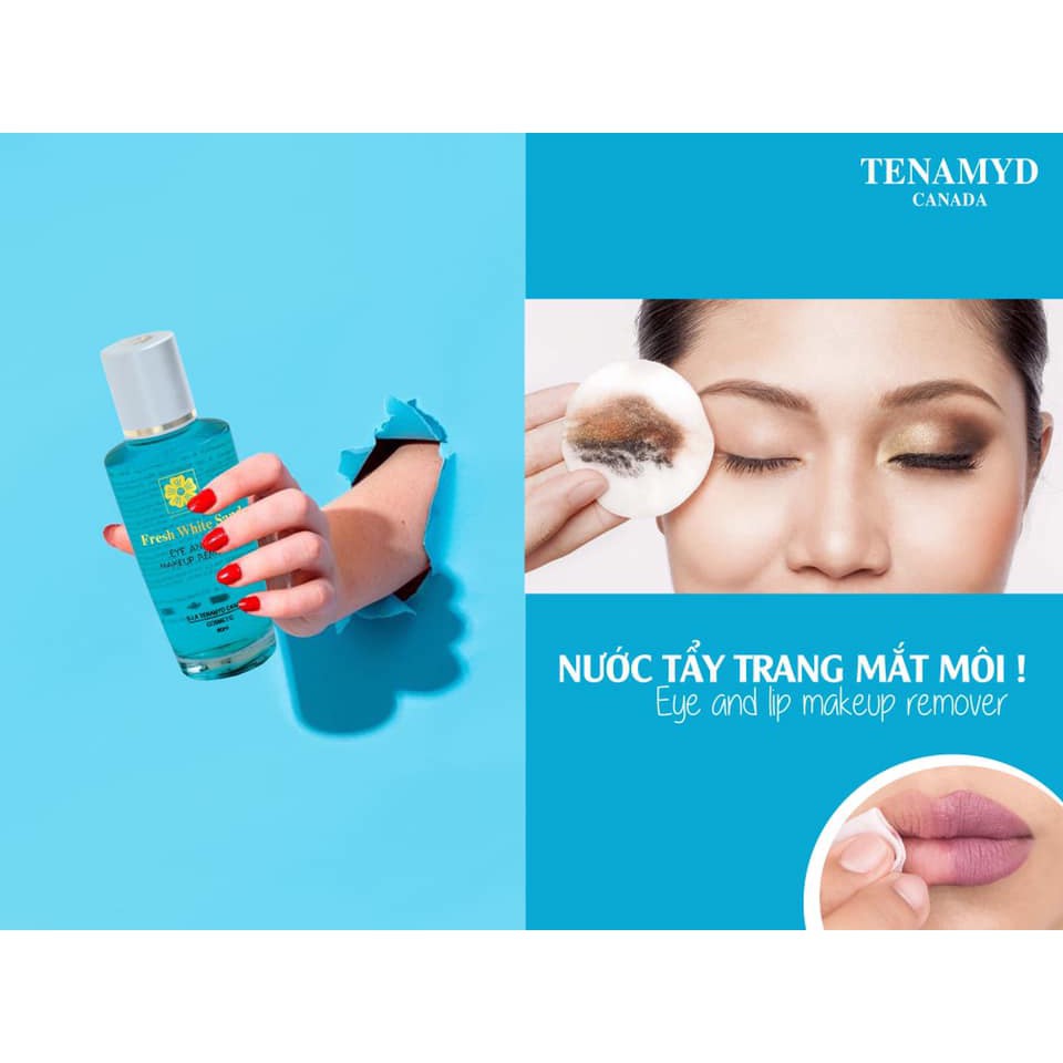 Tẩy trang mắt và môi Tenamyd Fresh White Sand - Eye And Lip Makeup Remover 60ml - Happy Life for You