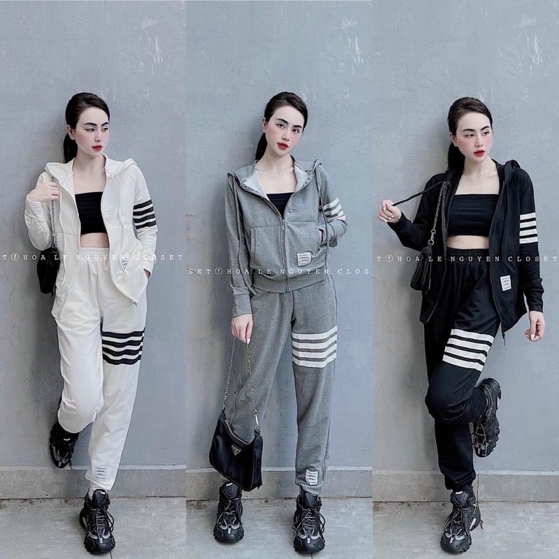 Bộ thể thao nữ thu đông, mặc nhà đi chơi đều đẹp chất co giãn siêu xinh siêu tiện lợi trẻ trung năng động