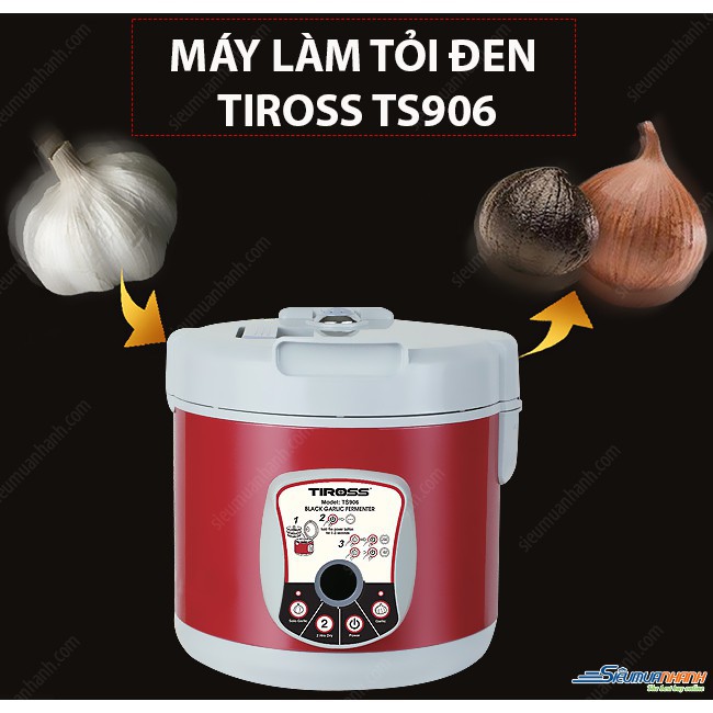 [Mã ELHADEV giảm 4% đơn 300K] Máy làm tỏi đen Tiross TS906 màu đỏ