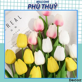 [Hoa tulip giả màu sắc nhã nhặn] dùng để trang trí nội thất / tiệc