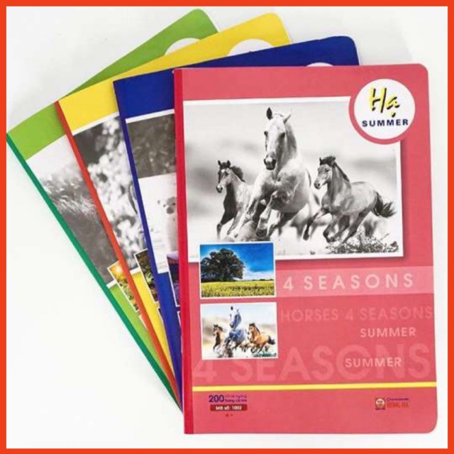 Vở Hồng Hà 😍FREESHIP😍 Vở Kẻ Ngang Hồng Hà Bốn mùa 200 trang