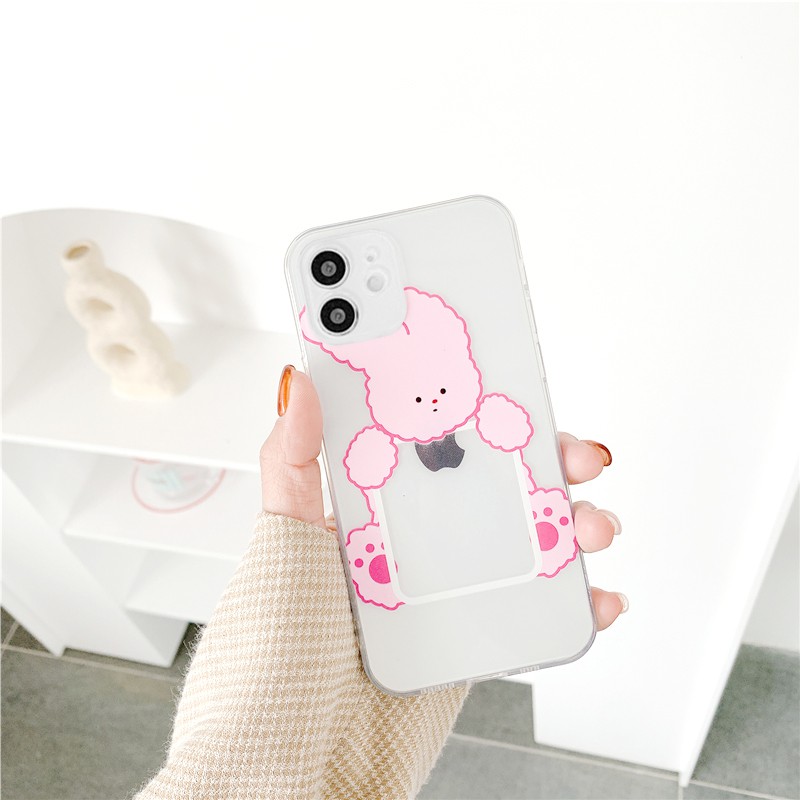Ốp lưng iphone Gấu thỏ viền trong chống ố 5/5s/6/6plus/6s/6splus/7/7plus/8/8plus/x/xr/xs/11/12/pro/max/plus/promax/mini | BigBuy360 - bigbuy360.vn