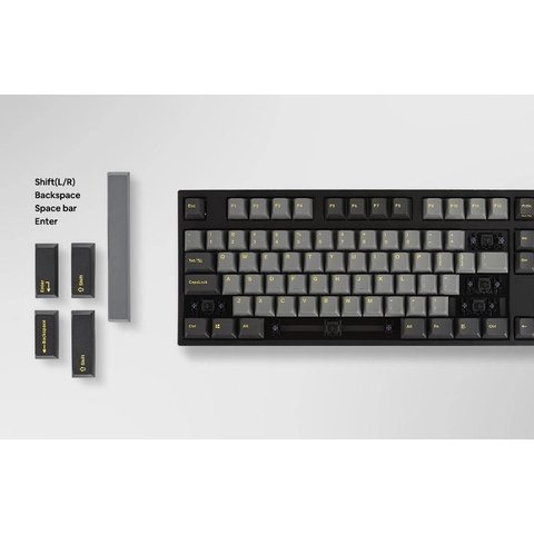 Bàn Phím Cơ Máy Tính Có Dây Leopold FC900R PD Ash Yellow - Hàng Chính Hãng