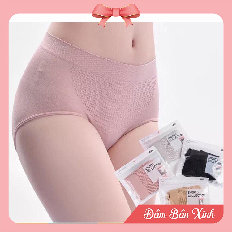 Quần Lót Nữ Chất Cotton Nhật Short Collection Nâng Mông Siêu Co Dãn 3 Màu Túi Zip