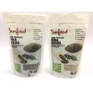 Hạt Chia Organic Sunfood Peru Túi 454gr (2 Loại Trắng Và Đen)