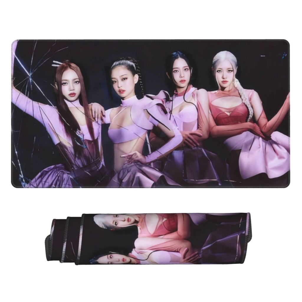 Miếng Lót Chuột Cao Su Chống Trượt In Hình BLACKPINK 40x75cm