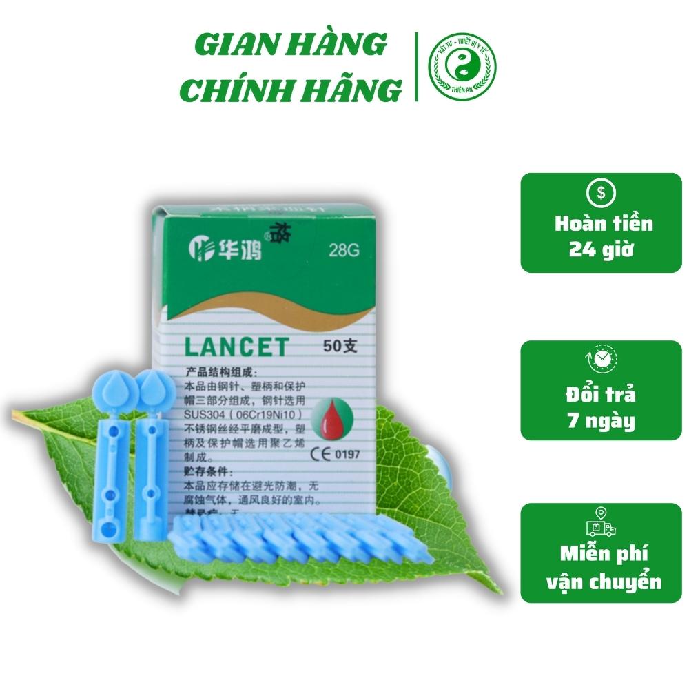 Hộp 50 kim LANCET chích máu đường huyết, vô trùng- giảm đau- bớt sưng- tiện lợi- dễ sử dụng