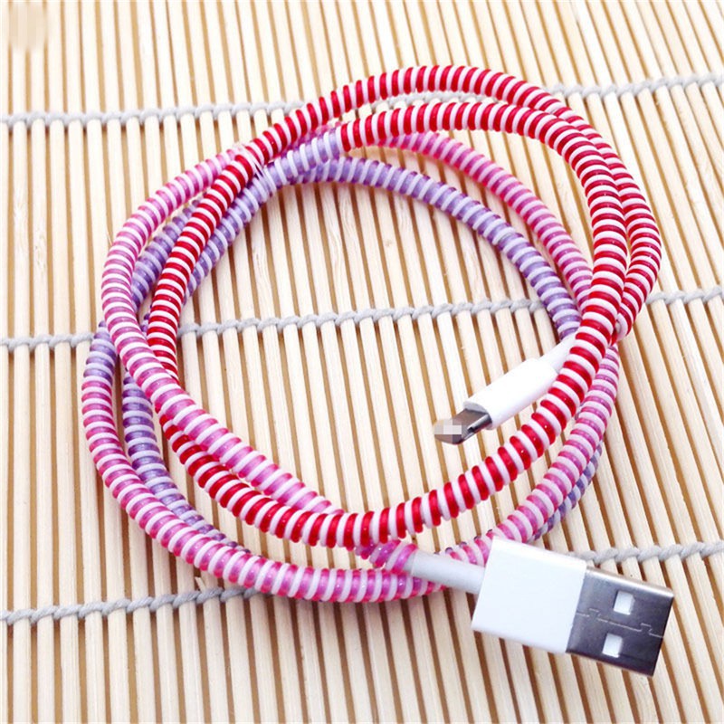 Bộ 10 dây xoắn ốc bảo vệ dây sạc điện thoại USB