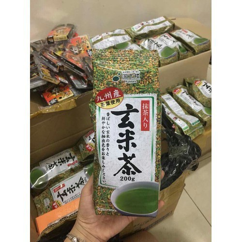 [Hàng Nhật Chuẩn] Trà xanh gạo lứt rang Kuritano 200g nội địa Nhật Bản | Trà Gạo Lứt Nhật Bản 200g