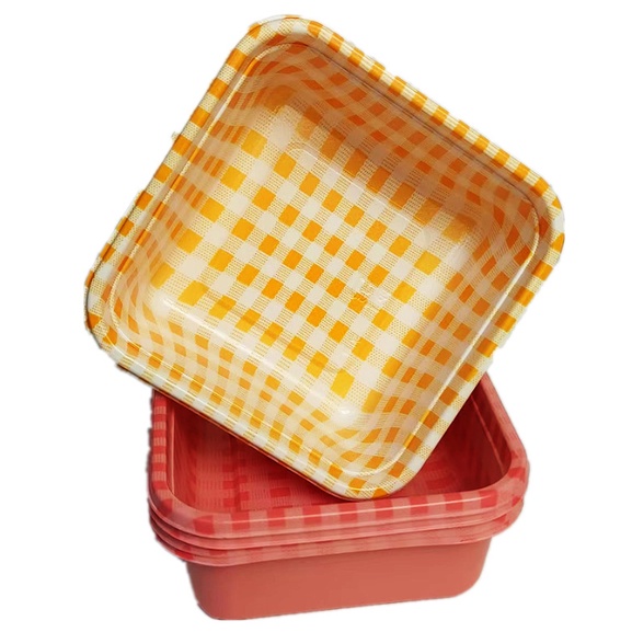 50 Hộp bento caro đựng bánh hình chữ nhật và vuông