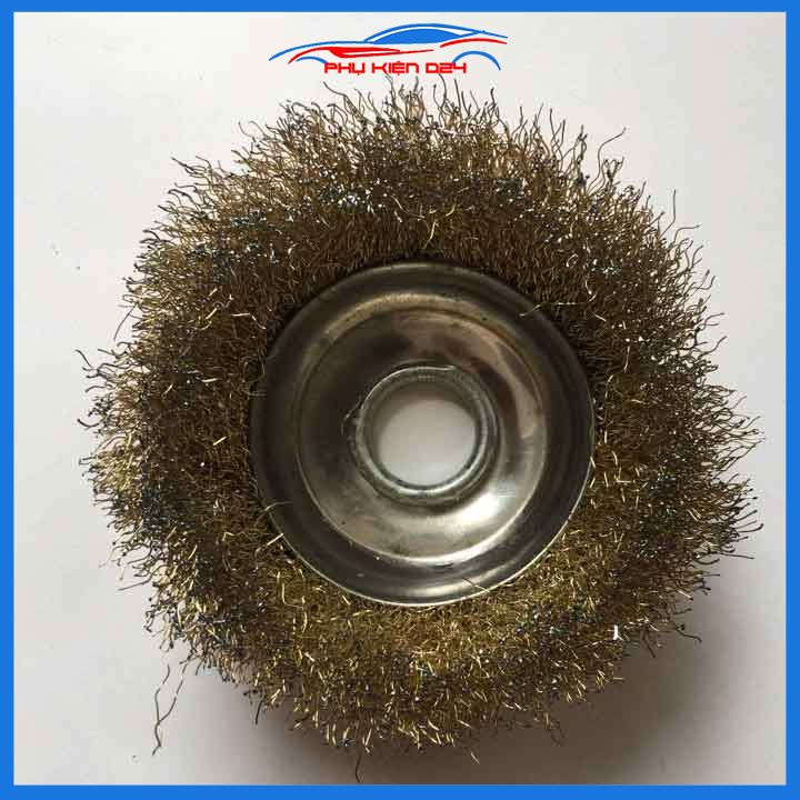 Chổi đánh gỉ sắt mạ đồng đế đỏ, lưỡi mài chà đánh gỉ cao cấp