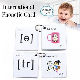 48pcs/set English Words Card The New English Phonetic Alphabet J3Y8