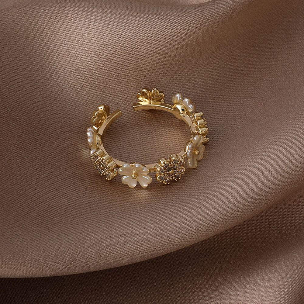 Nhẫn Hoa Hồng Vỏ Sò Cổ Điển Hợp Thời TrangNhẫn Kiểu Hàn Quốc Thiết Kế Dễ Thương Cá Tính