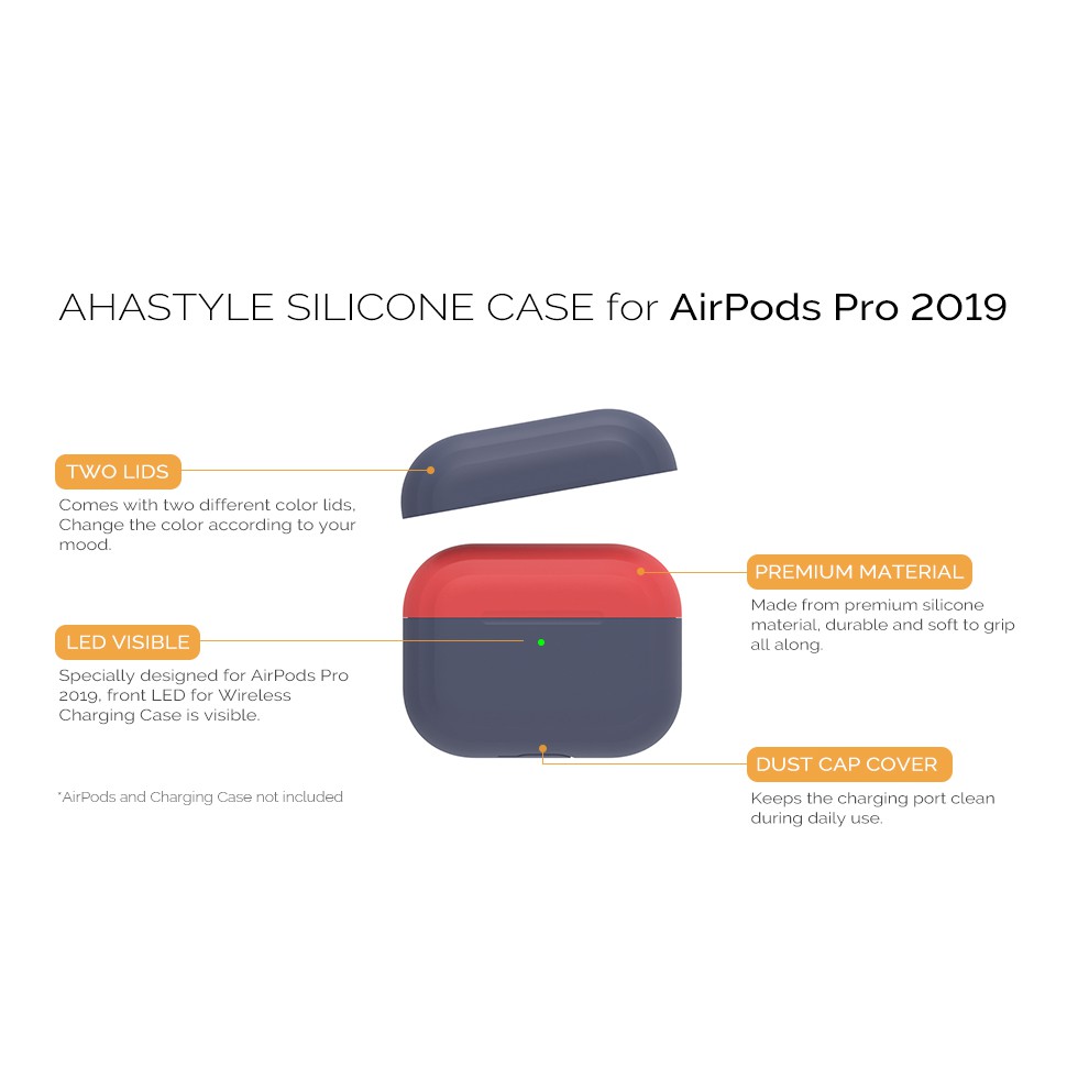 Ốp Airpods Pro Silicone Cao Cấp Đầu 2 Màu Chính Hãng Aha Style Amazon