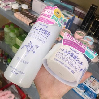 Kem dưỡng Naturie Hatomugi Skin Conditioning Gel cải thiện làn da khô cấp ẩm và Naturie Lotion