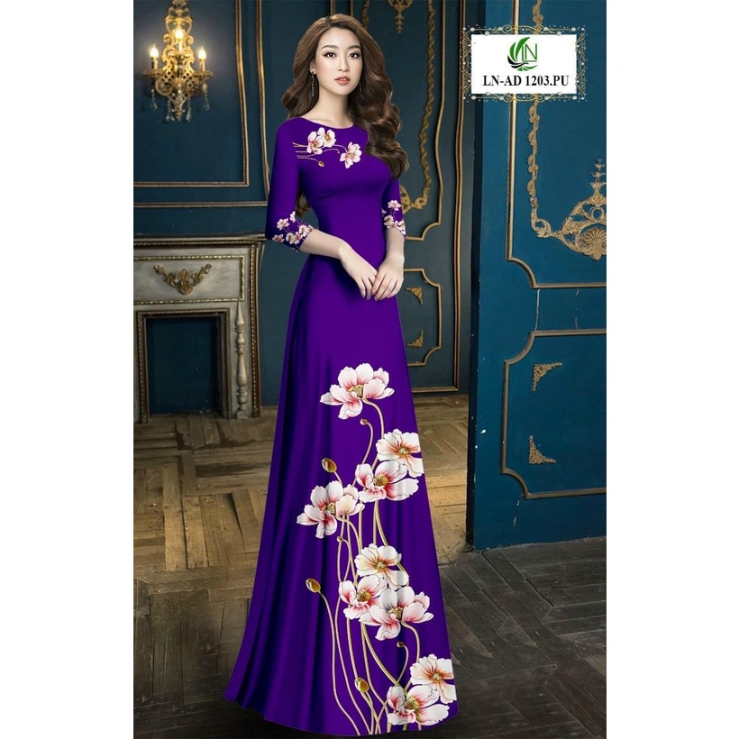 ÁO DÀI HOA MAY SẴN ĐỦ SIZE