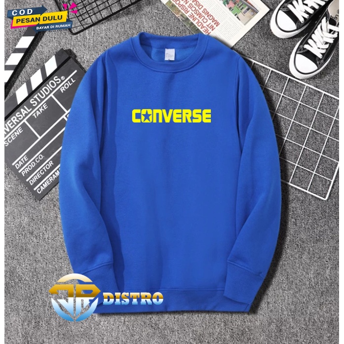 Áo Khoác Sweater In Logo Distro Convers Màu Vàng Chất Lượng Cao Cho Nam Và Nữ Distro