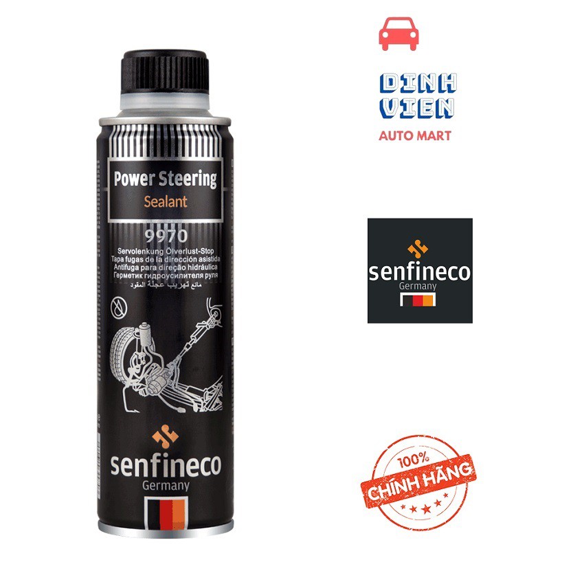 Chất Làm Kín, Chống Rò Rỉ Cho Hệ Thống Dầu Trợ Lực Tay Lái Senfineco 9970–300ML Power Steering Sealant, Hàng Đức.