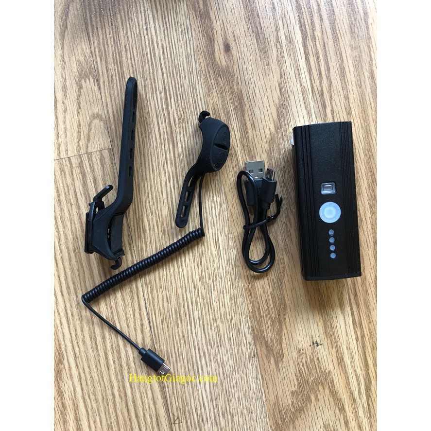 Đèn pin xe đạp có còi điện, siêu sáng, sạc USB, chống nước cao cấp – DX07