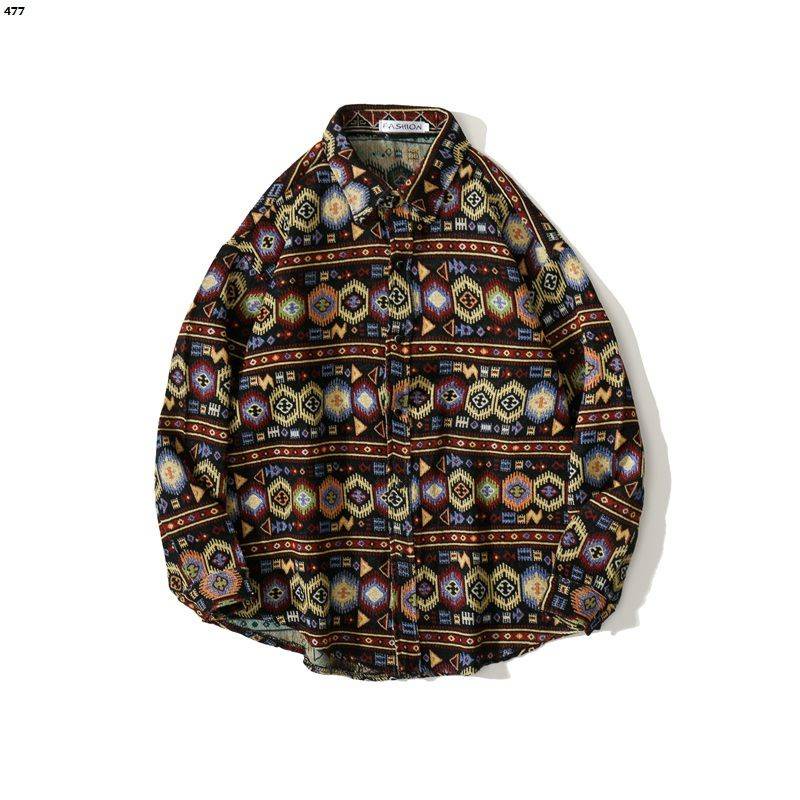 Áo Khoác Sơ Mi Dáng Rộng Vintage Cho Nam