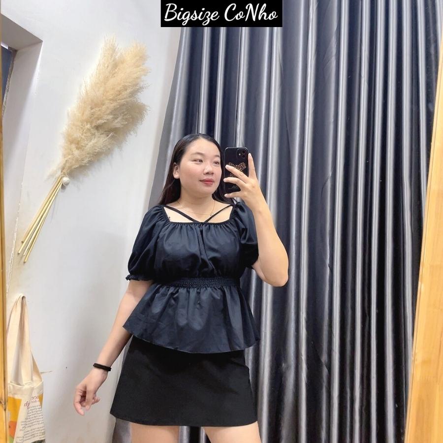 Áo kiểu Nhún Bo PEPLUM Bigsize nữ hách eo tay bo từ 58-95kg AT13
