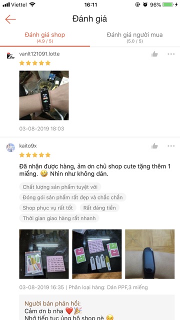 Bộ 3 miếng dán PPF / Diamond MIBAND 3 4 Mijobs / MI BAND 3 4 CAO CẤP