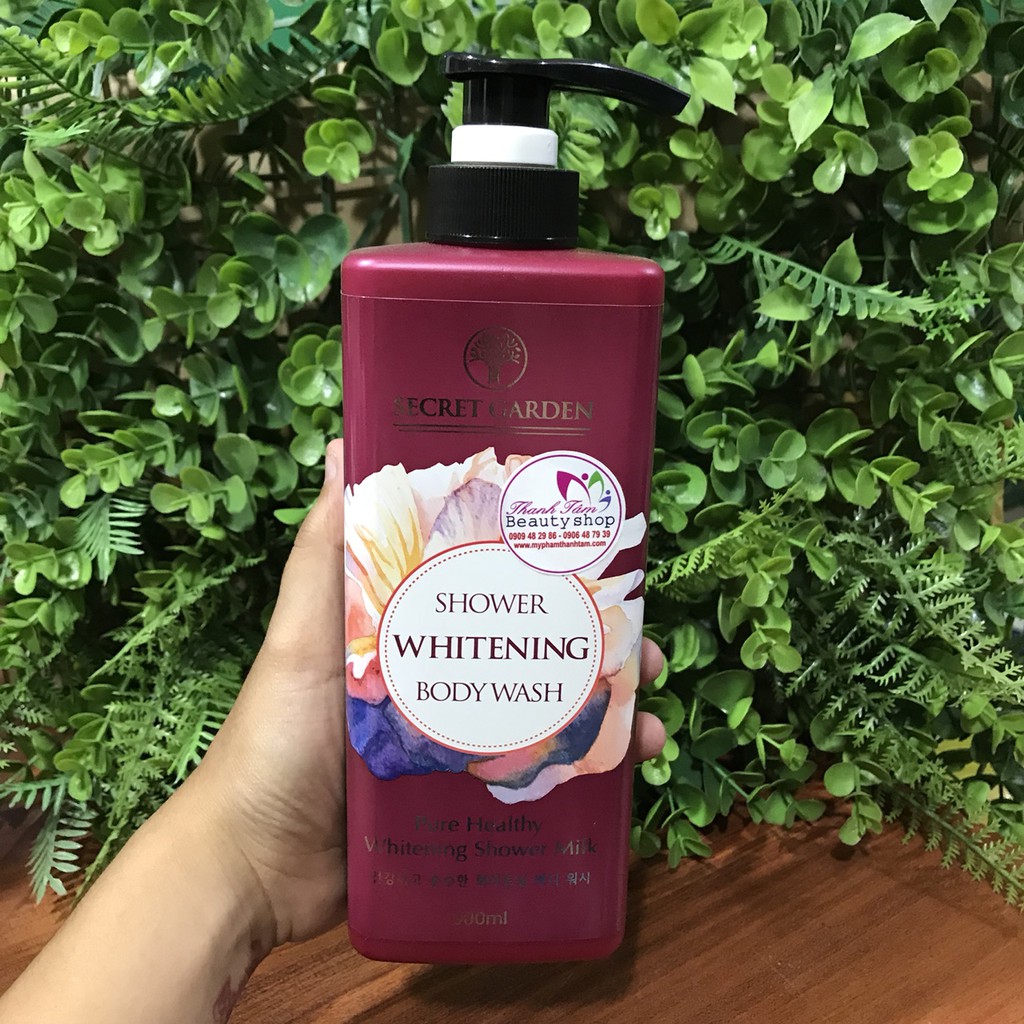 Sữa tắm Làm Sáng Da Secret Garden Shower Whitening Body Milk 500ml