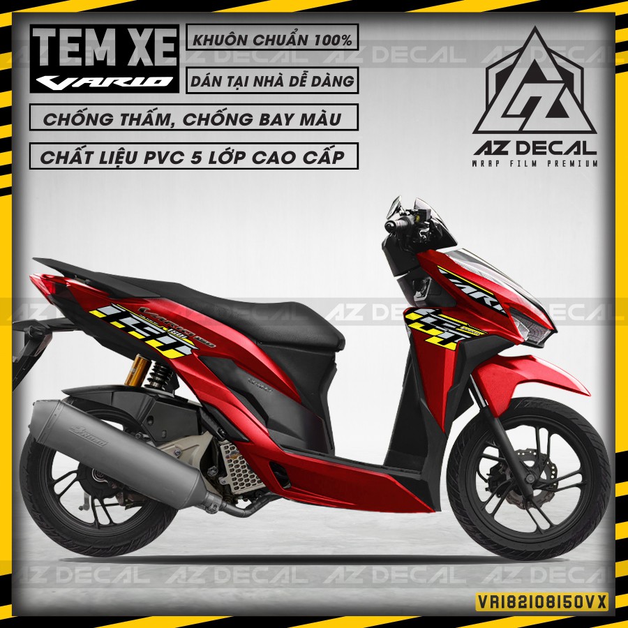 Tem Dán Xe Honda Vario Mẫu Vario 150 | VR182108150 | Chất Liệu Decal Cao Cấp Cắt Khuôn Sẵn, Chống Thấm Nước