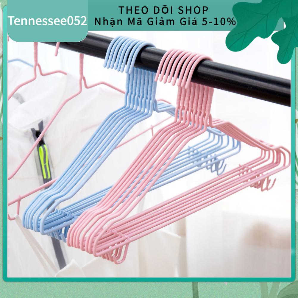 Tennessee052 10 cái Móc treo quần áo liền mạch Sử dụng Khô ướt Chống biến dạng trượt màu cho Ký túc xá tại nhà