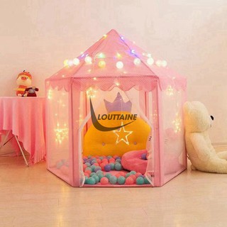 Lều công chúa cho bé Lều ngủ công chúa hình lục giác size lớn 1.4x1.4x1.35 mét