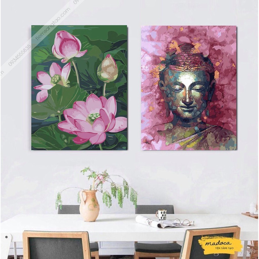Tranh tô màu theo số Madoca - Tranh sơn dầu số hóa Tổng Hợp kích thước 40x50cm (có khung) | BigBuy360 - bigbuy360.vn